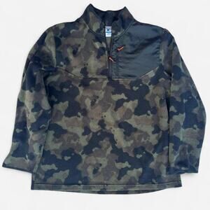 Camo quarter zip fleece pullover